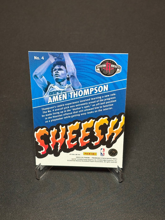 Amen Thompson RC Panini 2023 "Sheesh Silver" Houston Rockets