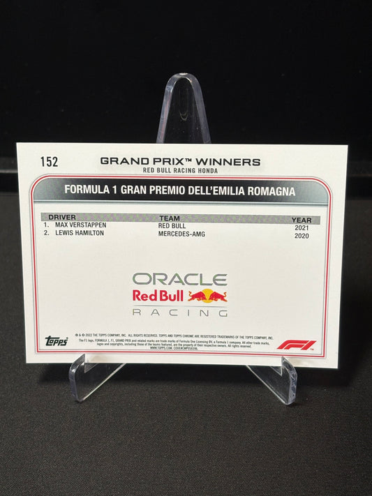 Max Verstappen Topps Chrome F1 2022 "GP Winner #152"