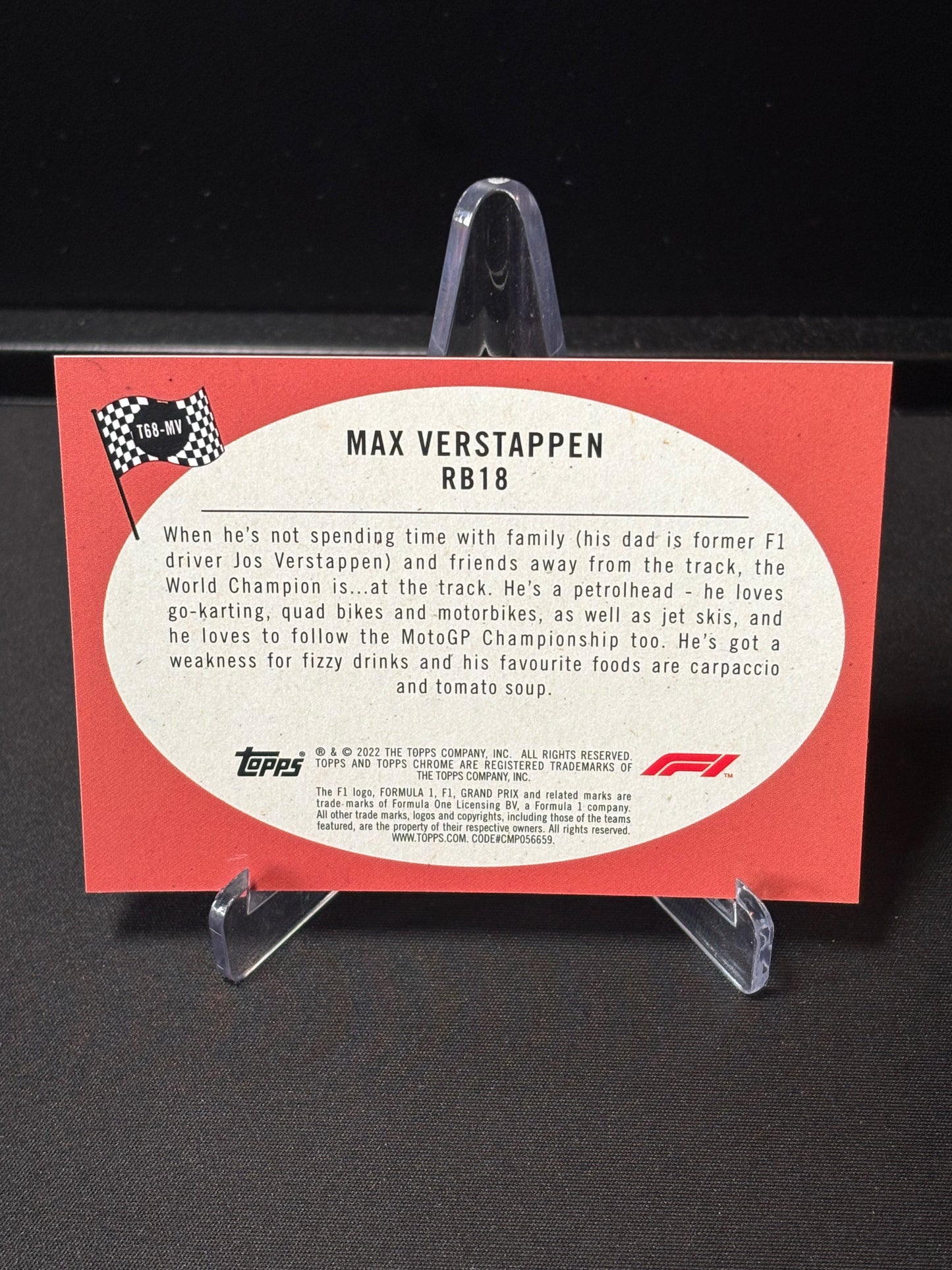 Max Verstappen Topps Chrome F1 2022 "F1 Driver"