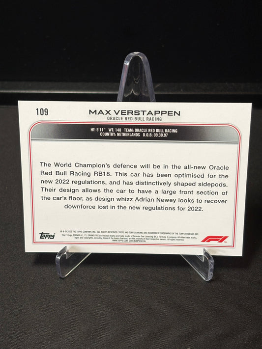 Max Verstappen Topps Chrome F1 2022 "Checker Flag"