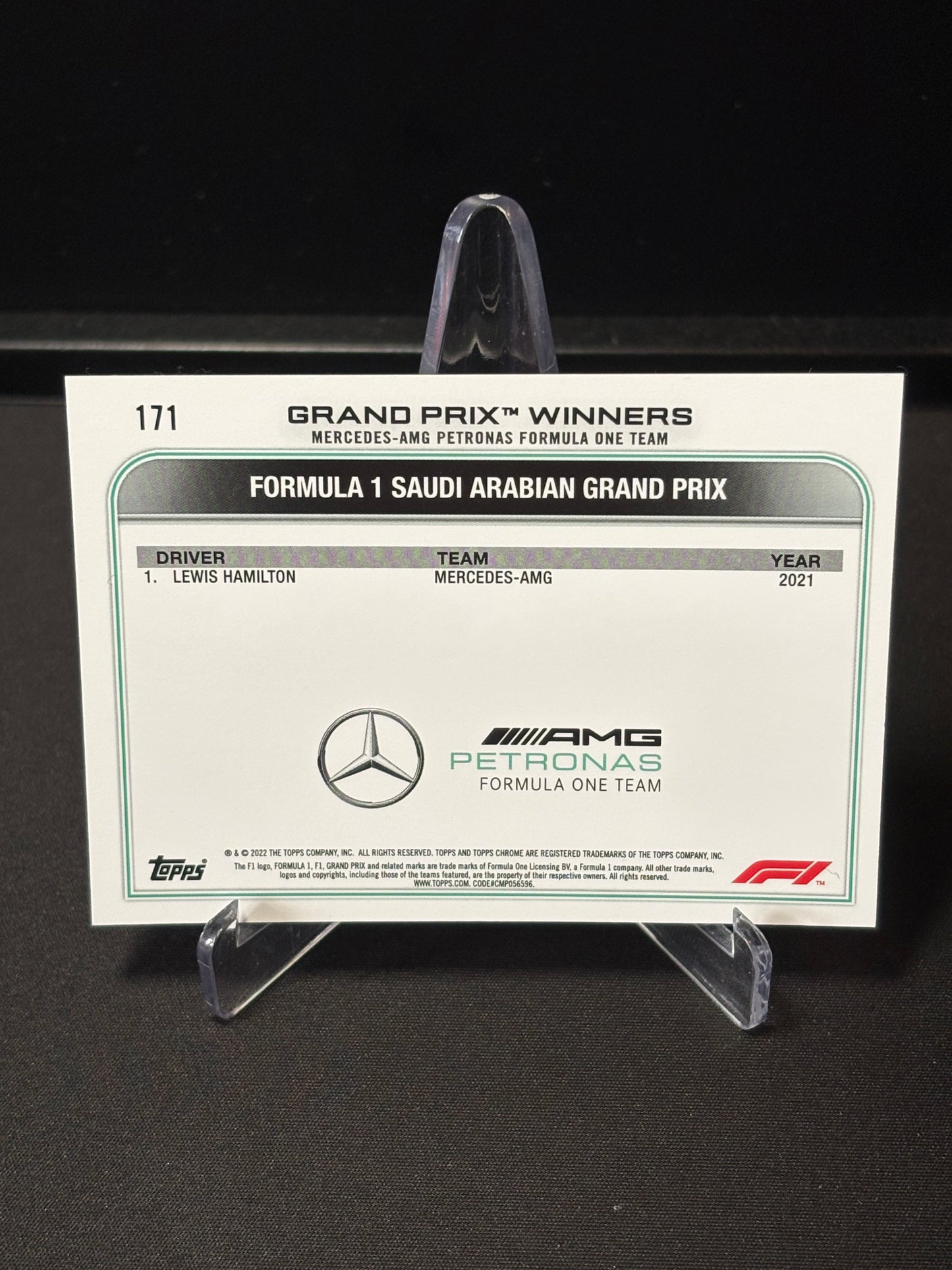 Lewis Hamilton Topps Chrome F1 2022 "GP Winner #171"