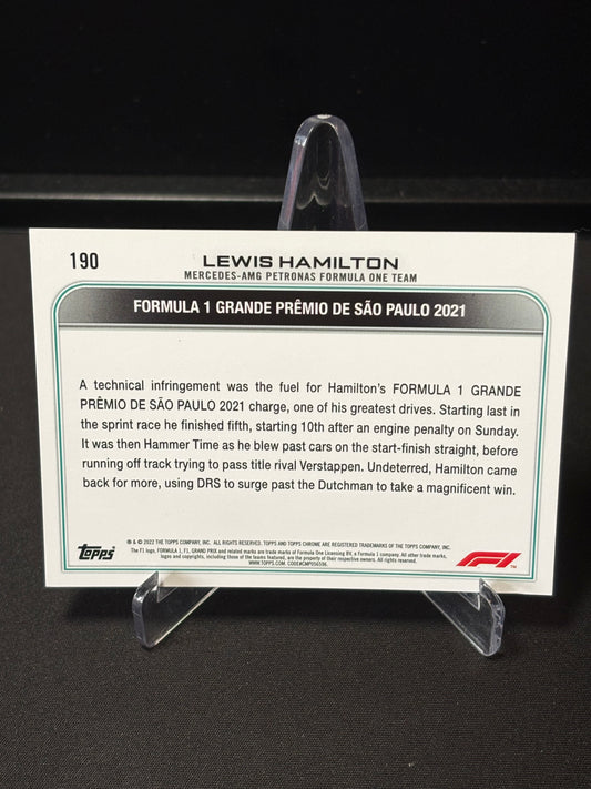 Lewis Hamilton Topps Chrome F1 2022 "Driver of the Day #190"