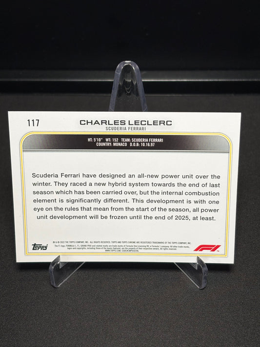 Charles Leclerc Topps Chrome F1 2022 "Base #117"