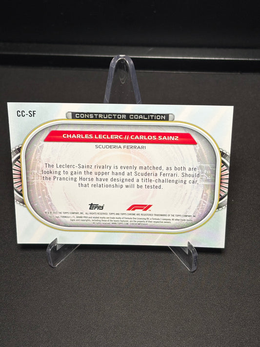 Leclerc/Sainz Topps Chrome F1 2022 "Constructor Coalition"