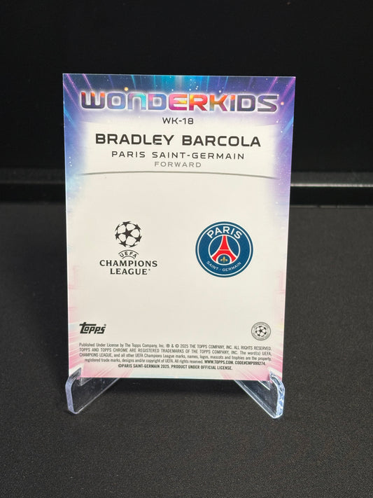 Bradley Barcola Topps Chrome 2024-25 "Wonderkids Mojo Asia Edition" PSG