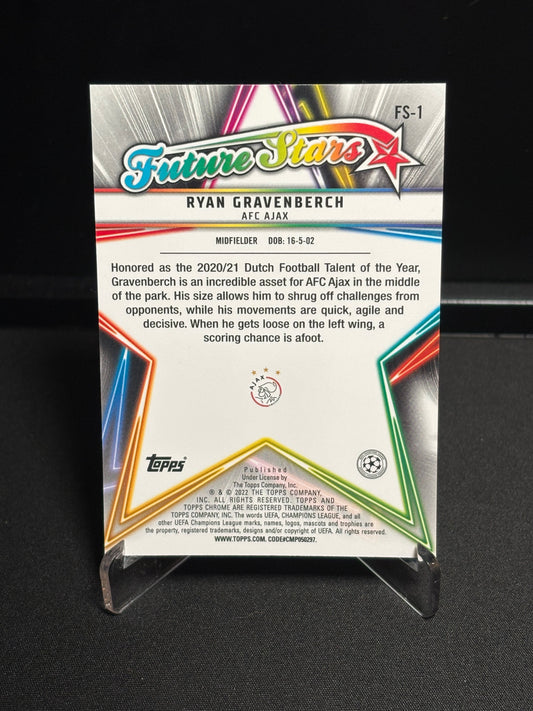 Ryan Gravenberch Topps Chrome 2021-22 "Future Stars" Ajax