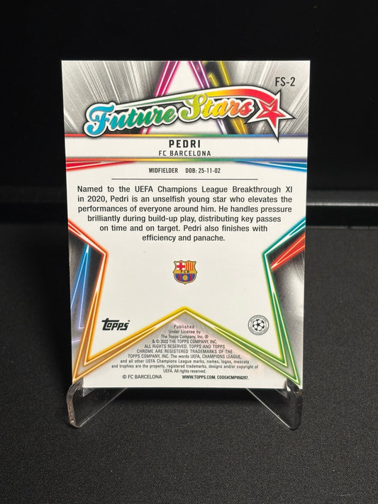 Pedri Topps Chrome 2021-22 "Future Stars" Barcelone
