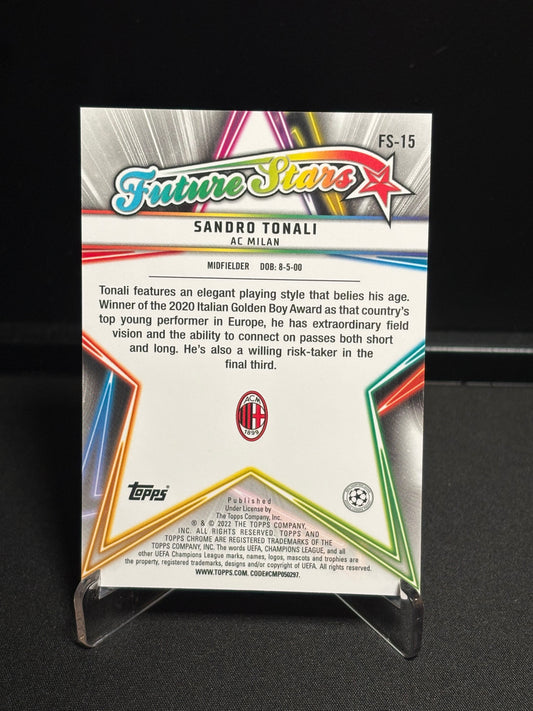 Sandro Tonali Topps Chrome 2021-22 "Future Stars" A.C Milan