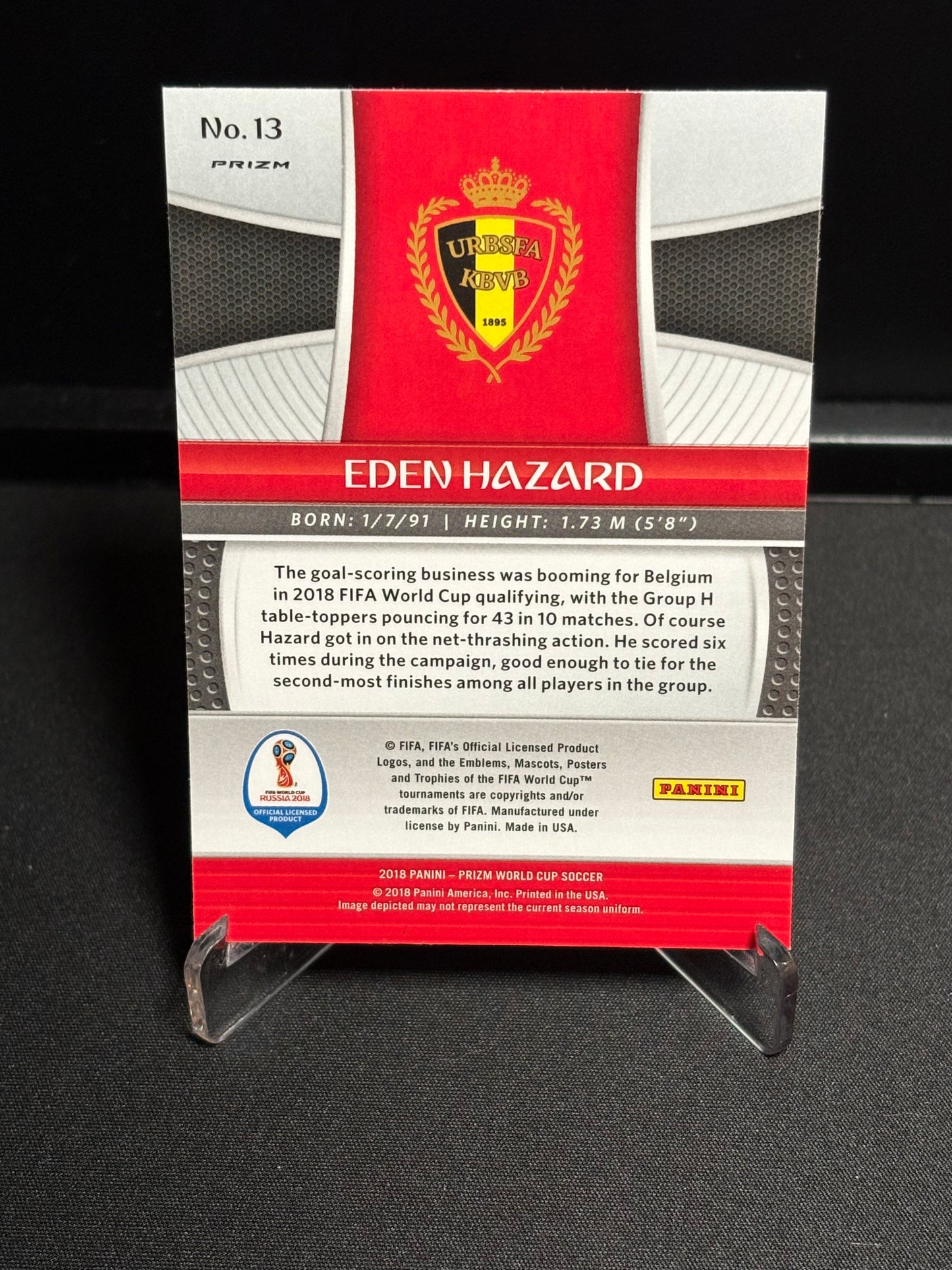 Eden Hazard Panini Prizm World Cup 2018 "Mojo Prizm" Belgique