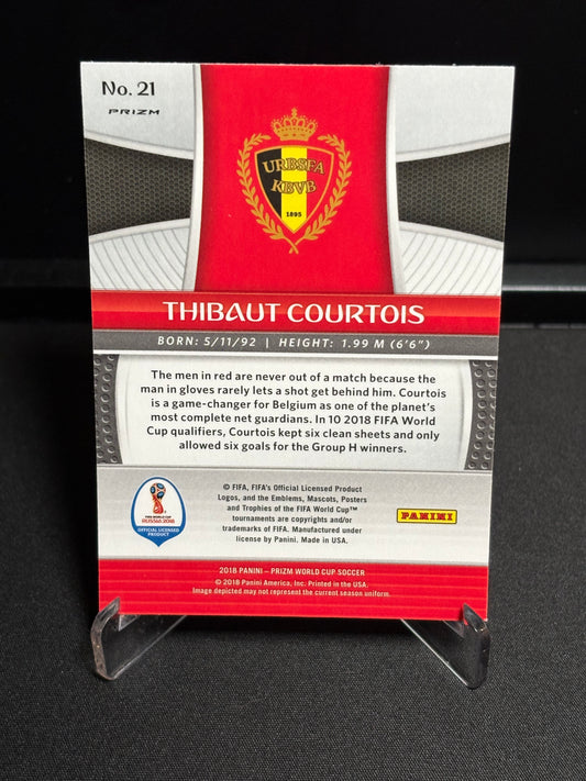 Thibaut Courtois Panini Prizm World Cup 2018 "Green Orange Wave" Belgique