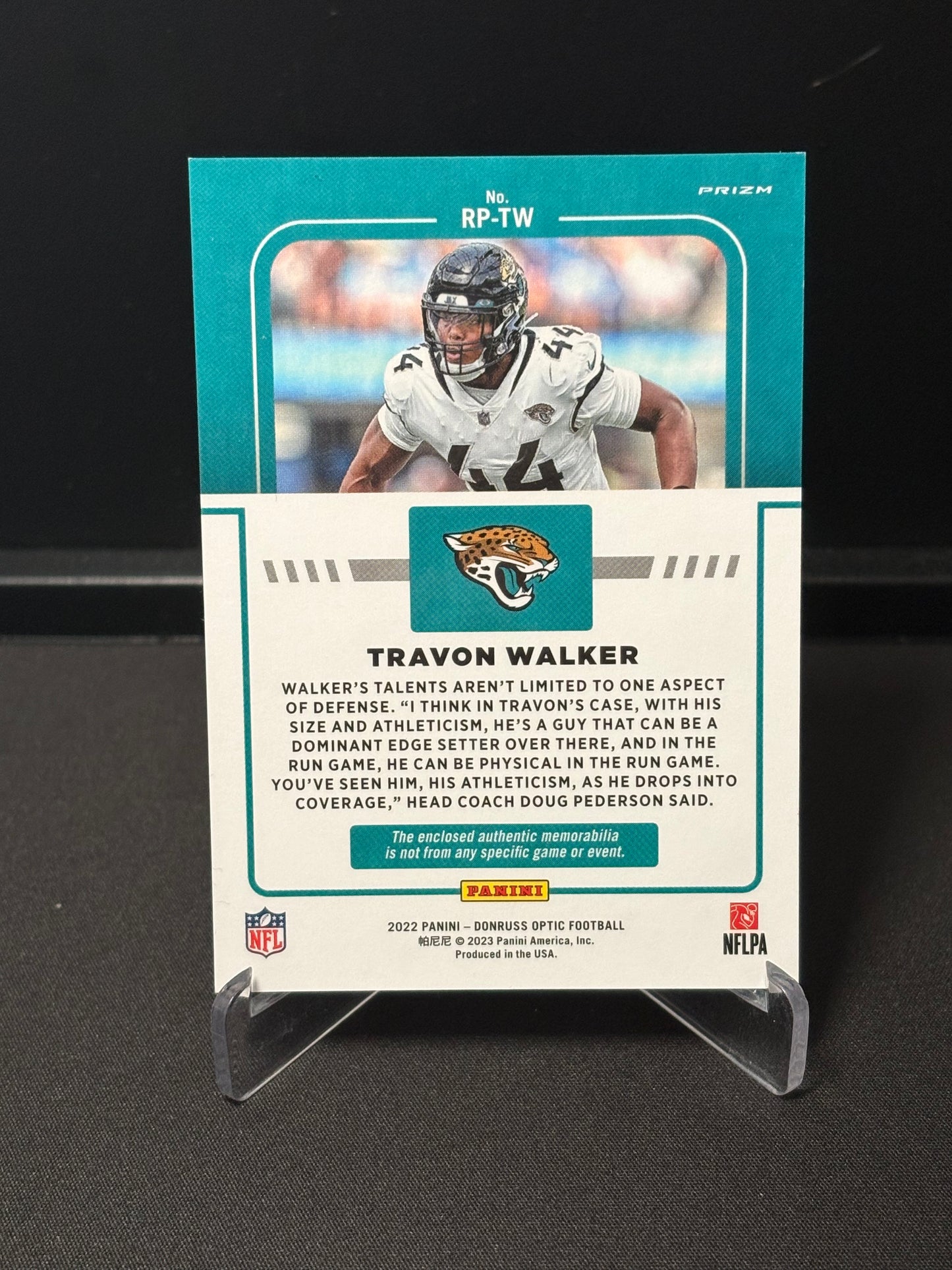 Travon Walker RC Panini Donruss Optic 2022 "Rookie Phenom" Jacksonville Jaguars