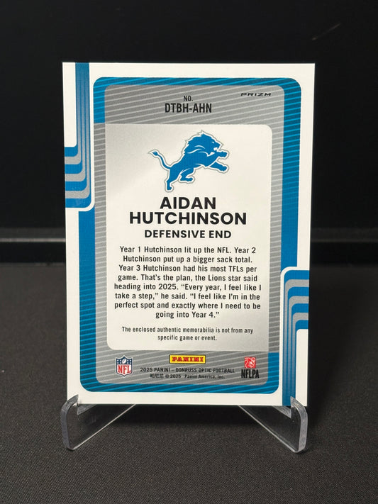 Aidan Hutchinson Panini Donruss Optic 2025 "Donruss Threads" Detroit Lions