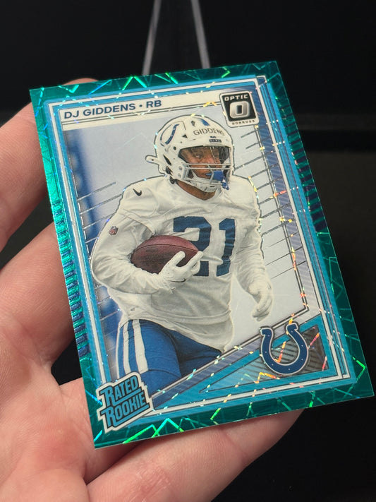 DJ Giddens RC Donruss Optic 2025 "Teal Velocity" Indianapolis Colts