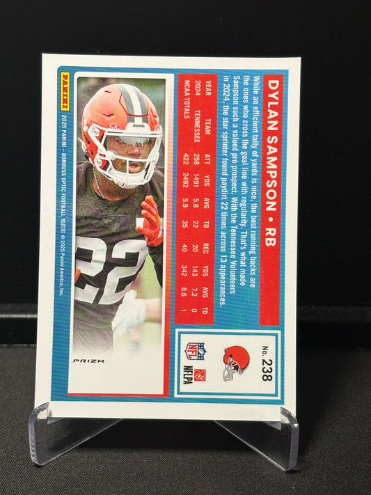 Dylan Sampson RC Donruss Optic 2025 "Silver Prizm" Cleveland Browns
