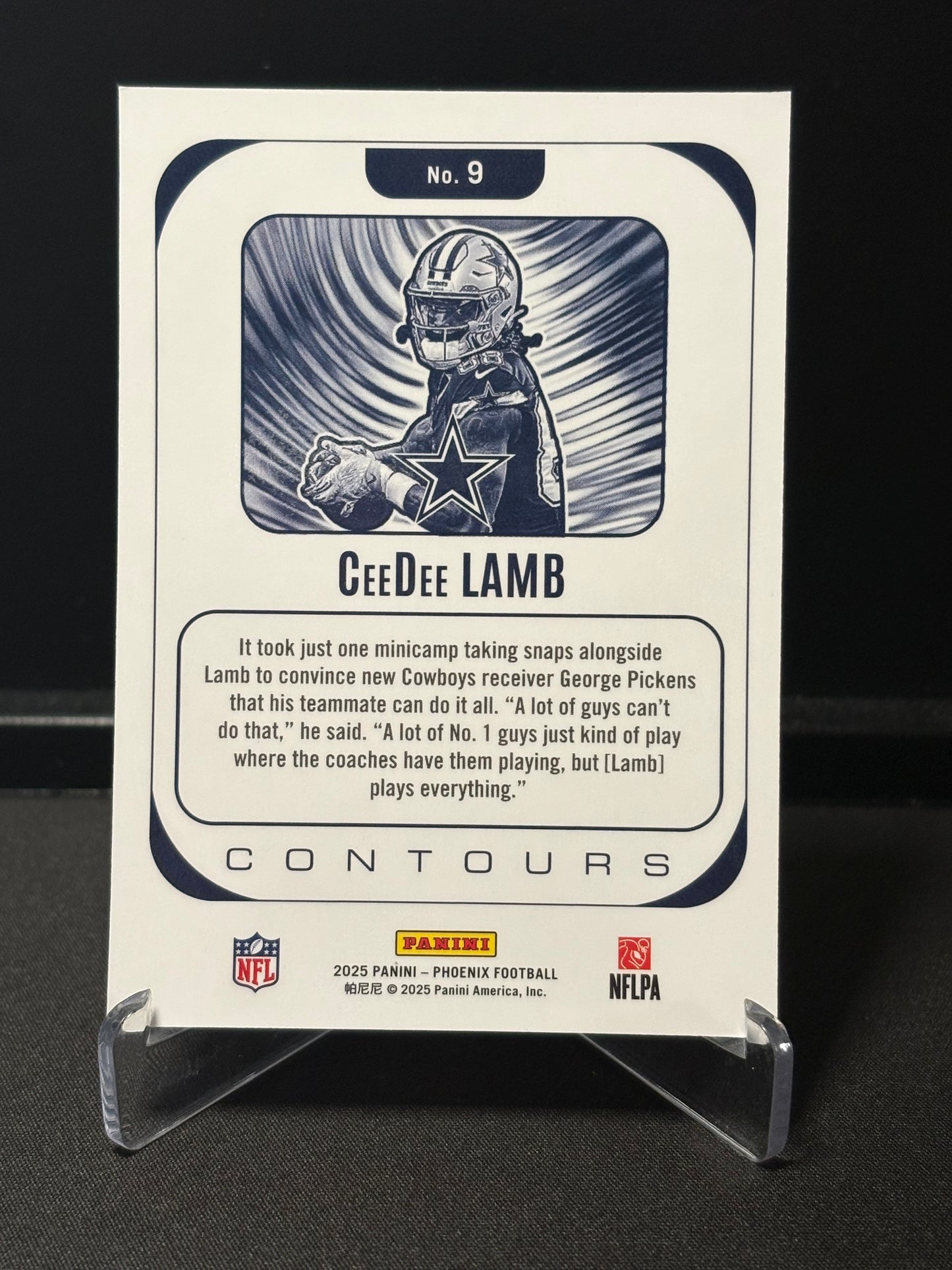 CeeDee Lamb Panini Phoenix 2025 "Contours Prizm" Dallas Cowboys