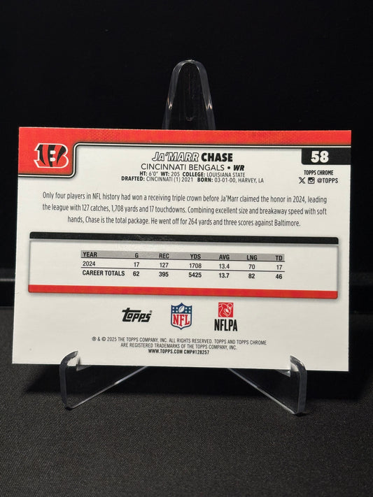 Ja'Marr Chase Topps Chrome 2026 "Leather" Cincinnati Bengals