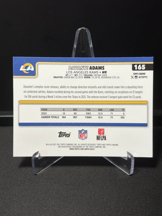 Davante Adams Topps Chrome 2026 "Lime X-Fractor" L.A Rams