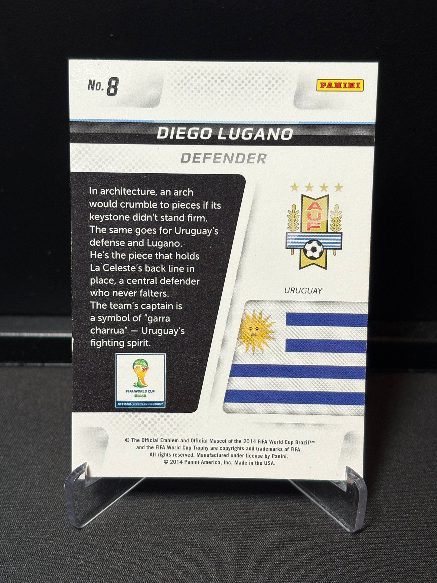 Diego Lugano Panini Prizm World Cup 2014 "Cup Captains" Uruguay