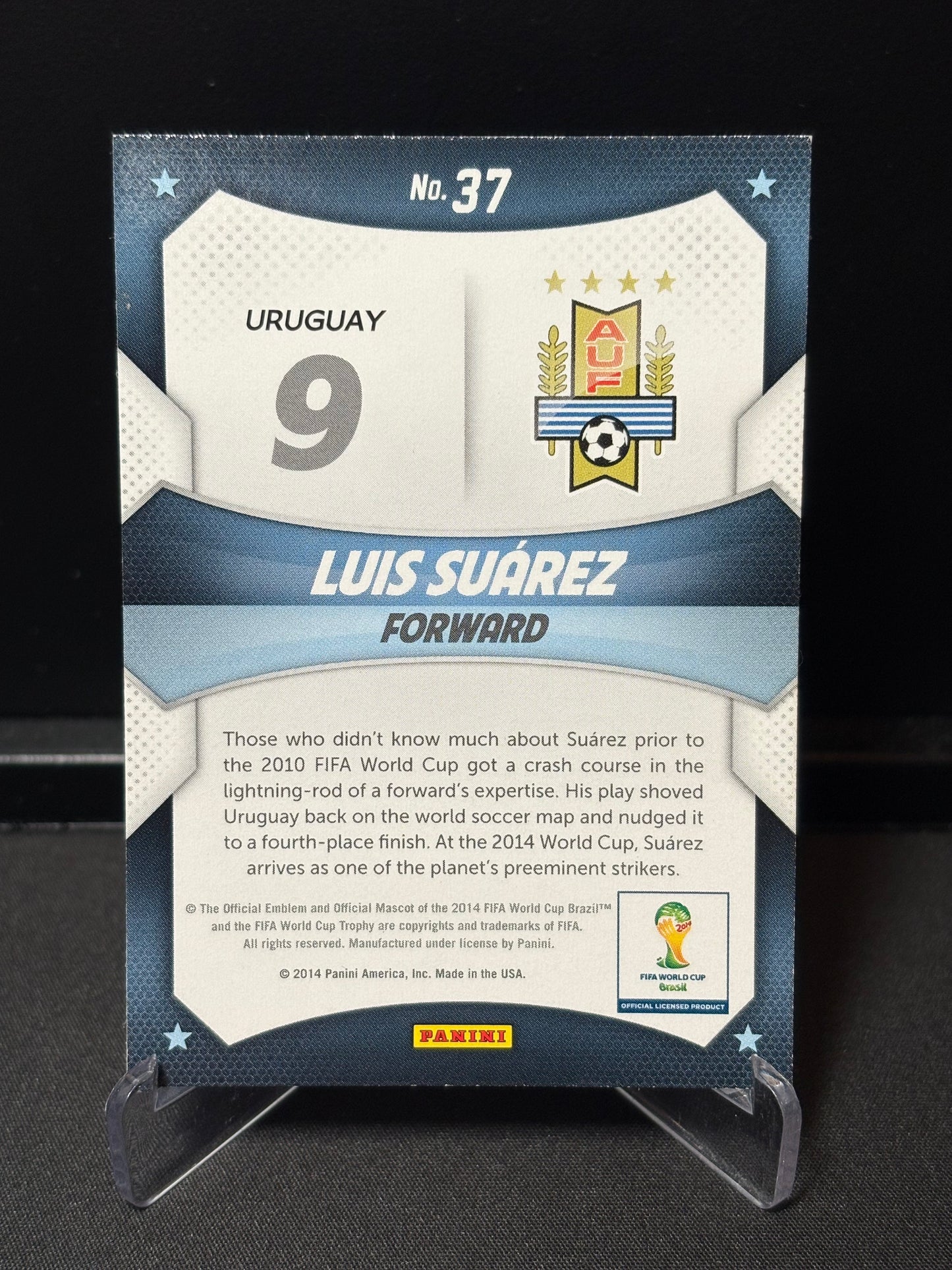 Luis Suarez Panini Prizm World Cup 2014 "World Cup Stars" Uruguay