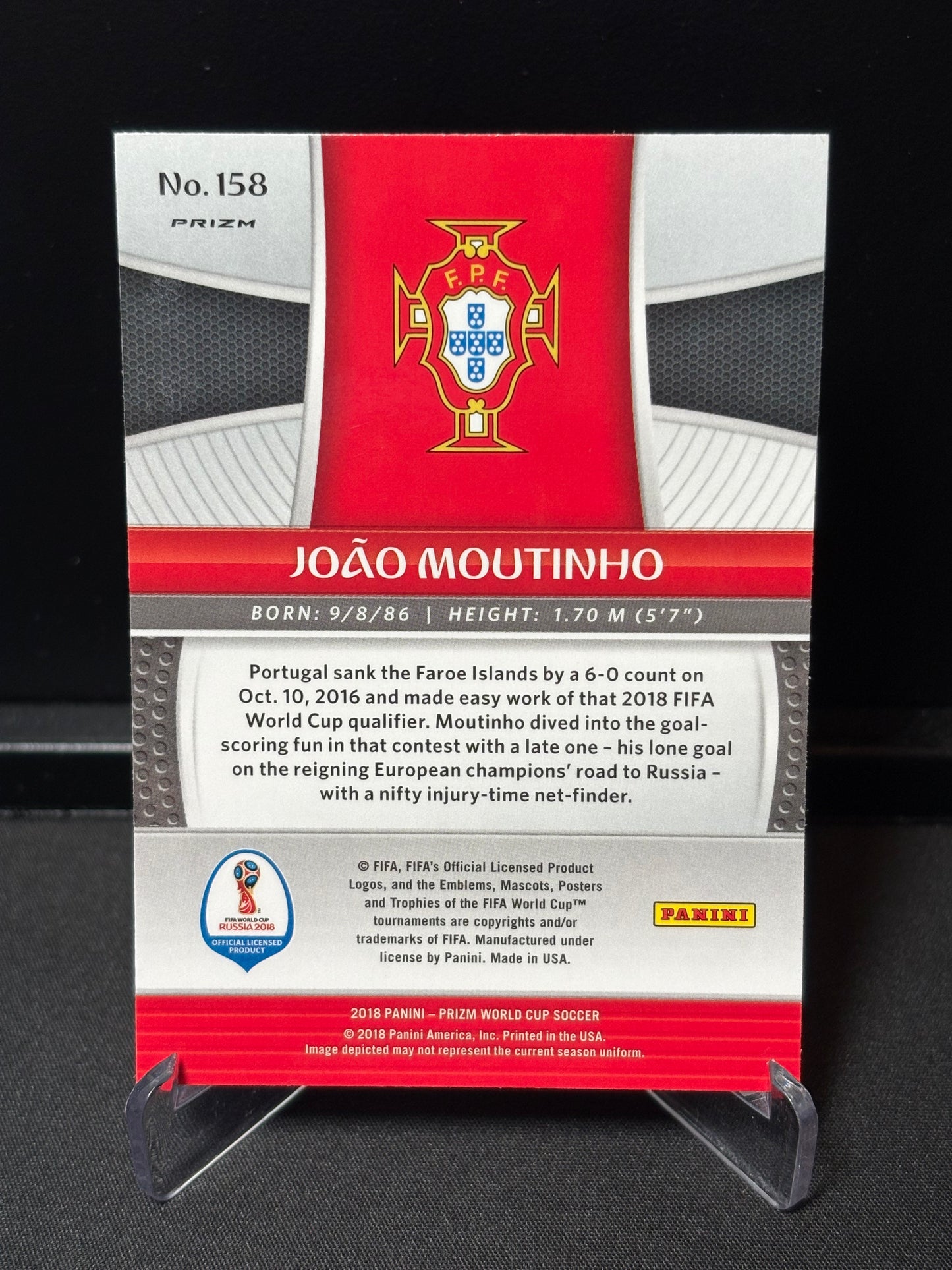 Joao Moutinho Panini Prizm World Cup 2018 "Hyper" Portugal