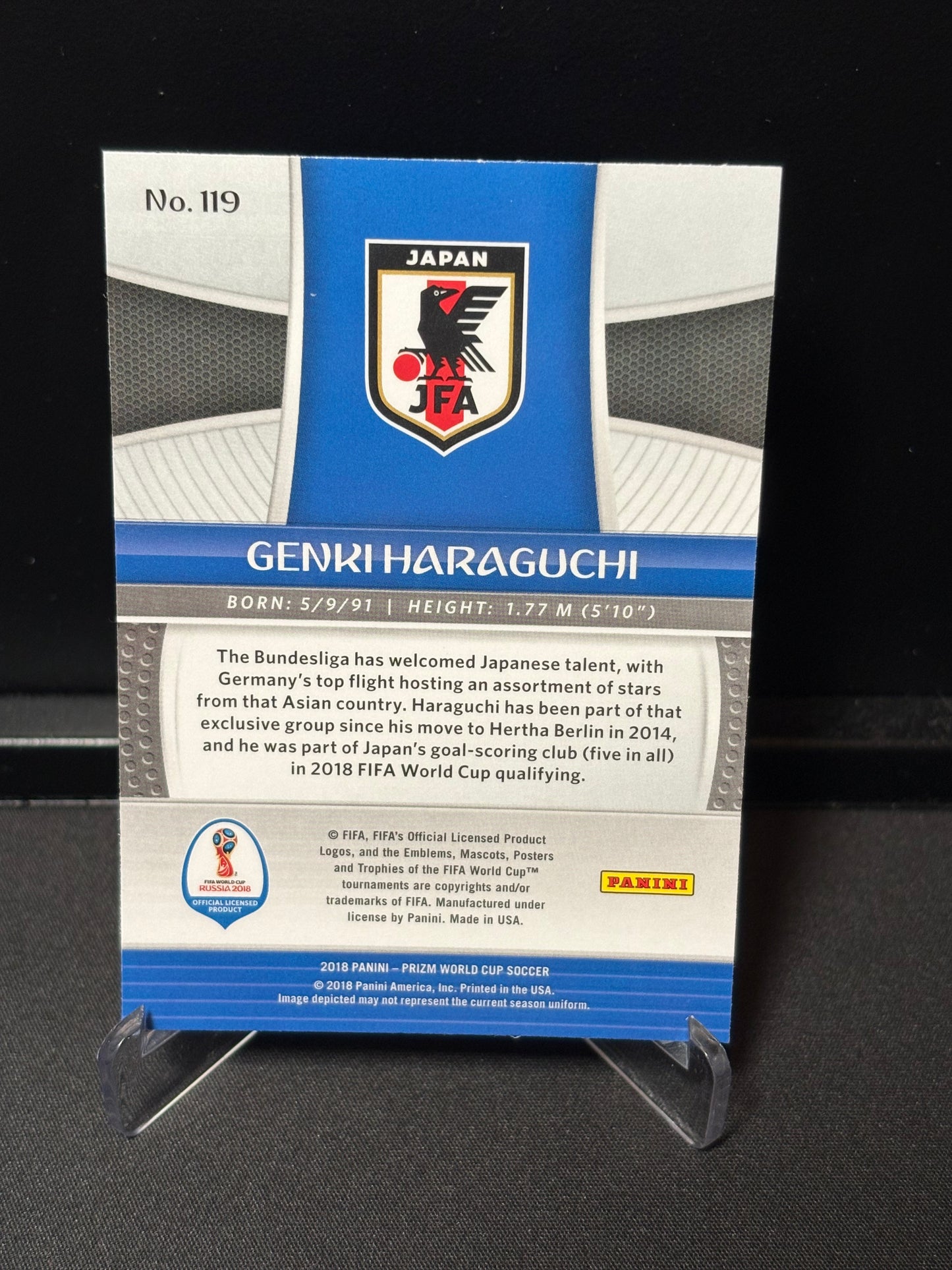 Genki Haraguchi Panini Prizm World Cup 2018 "Base" Japon