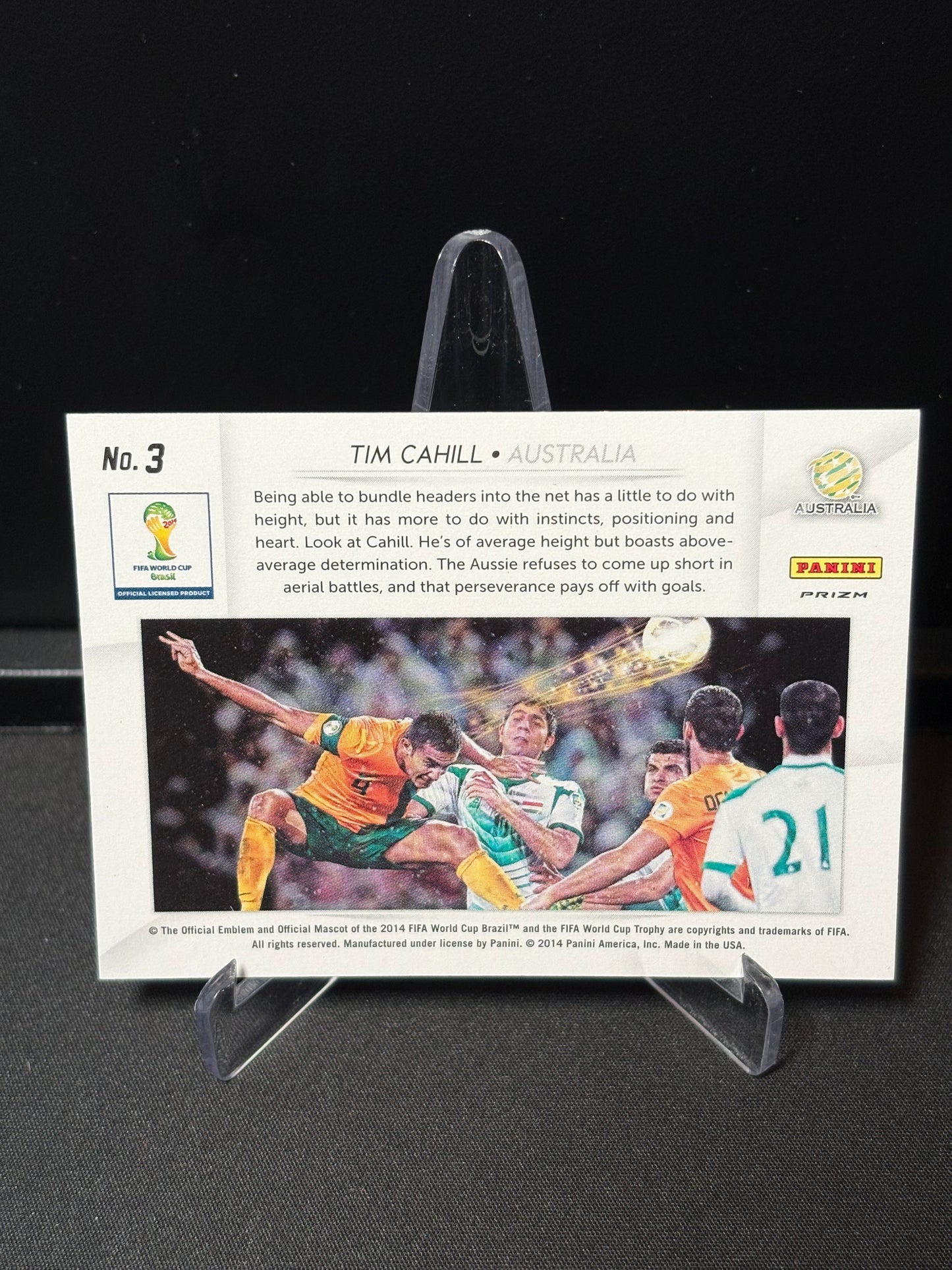 Tim Cahill Panini Prizm Wolrd Cup 2014 "Aerial Assault" Blue White Red Australie