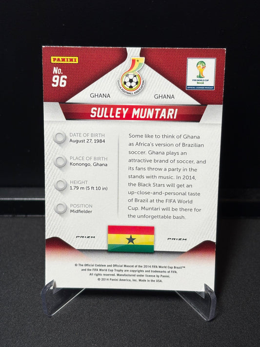 Sulley Muntari Panini Prizm World Cup 2014 "Red White Blue Prizm" Ghana