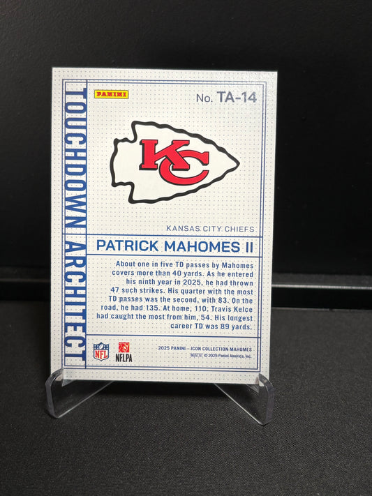Panini Patrick Mahomes ICON Collection 2025 "Touchdown Architect" #14