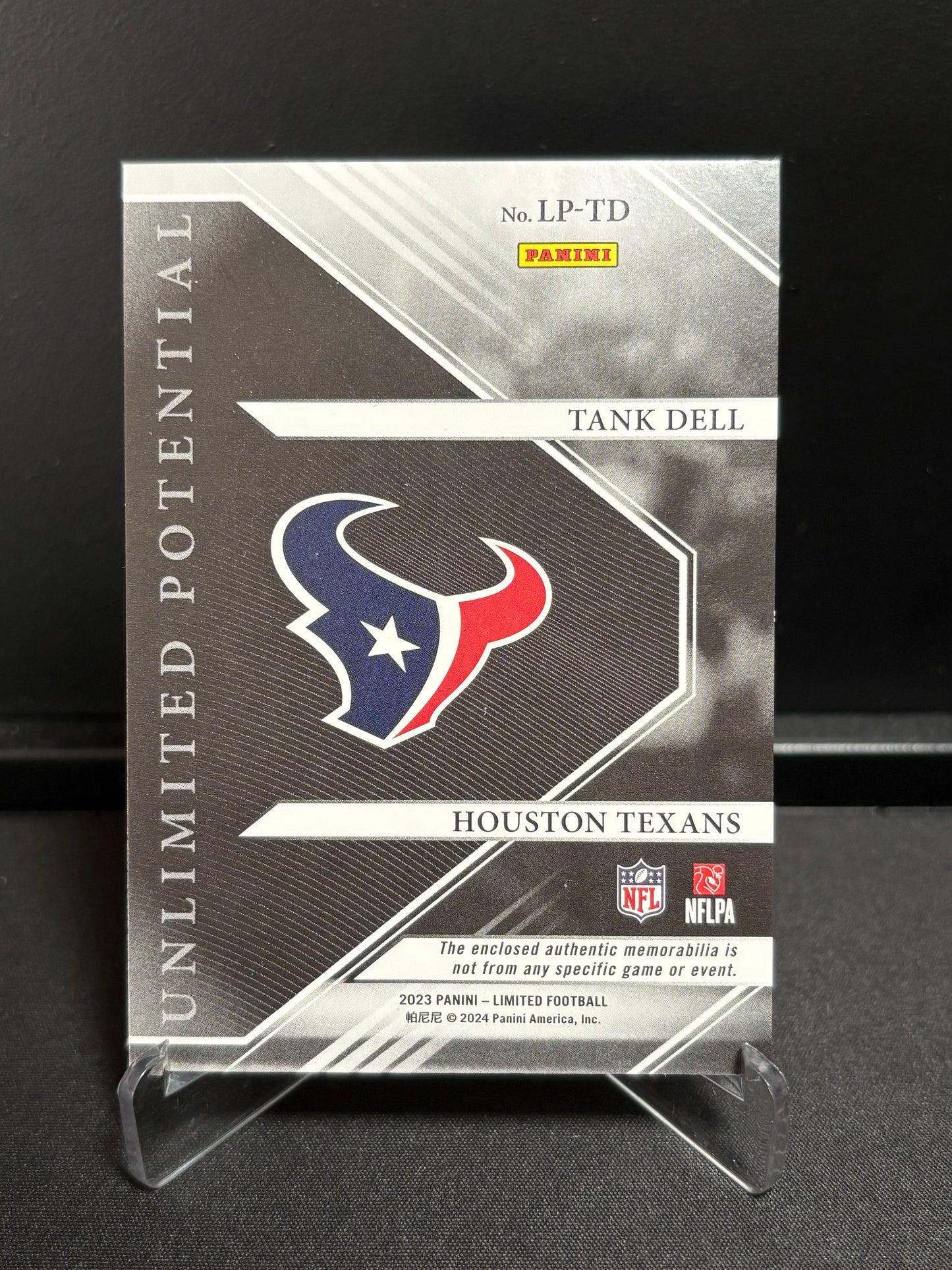 Tank Dell RC Panini Limited 2023 "Unlimited Potential /200" Houston Texans