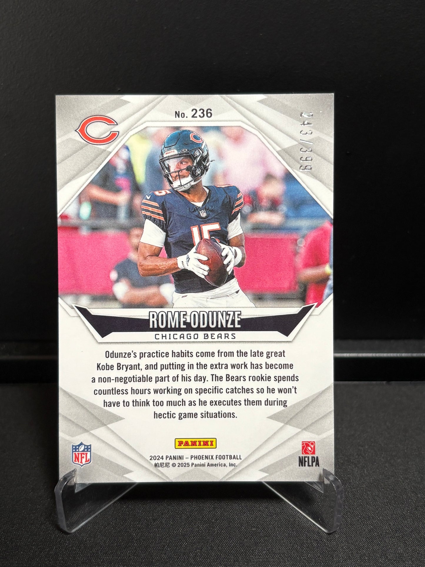 Rome Odunze RC Panini Phoenix 2024 "Phoenix /399" Chicago Bears