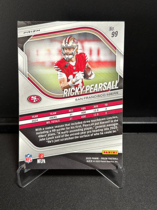 Ricky Pearsall Panini Prizm 2025 "Green Pulsar" San Francisco 49ers