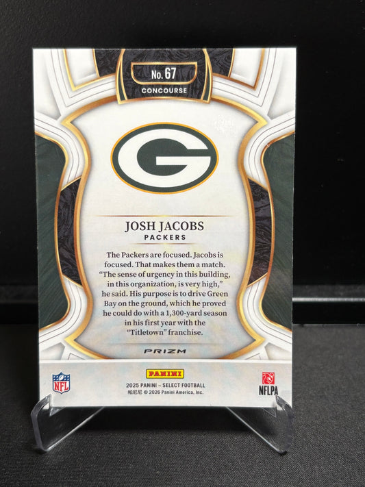 Josh Jacobs Panini Select 2025 "Pink Shock" Concourse Green Bay Packers