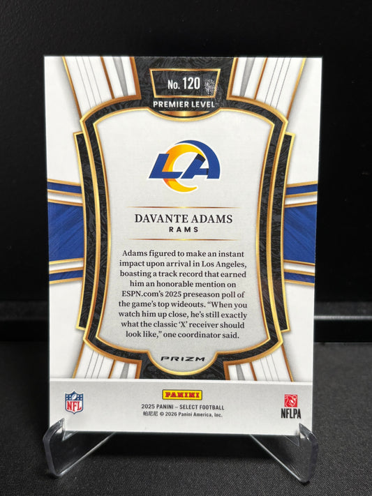 Davante Adams Panini Select 2025 "Pink Shock" Los Angeles Rams