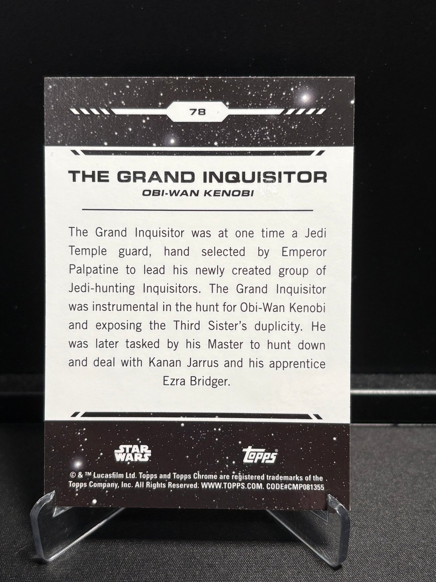 The Grand Inquisitor Topps Chrome Star Wars "Purple Refractor" /199