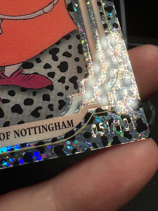 Sheriff of Nottingham Topps Chrome Disney 2024 « 101 Dalmatians Black & White Speckle Refractor » /101