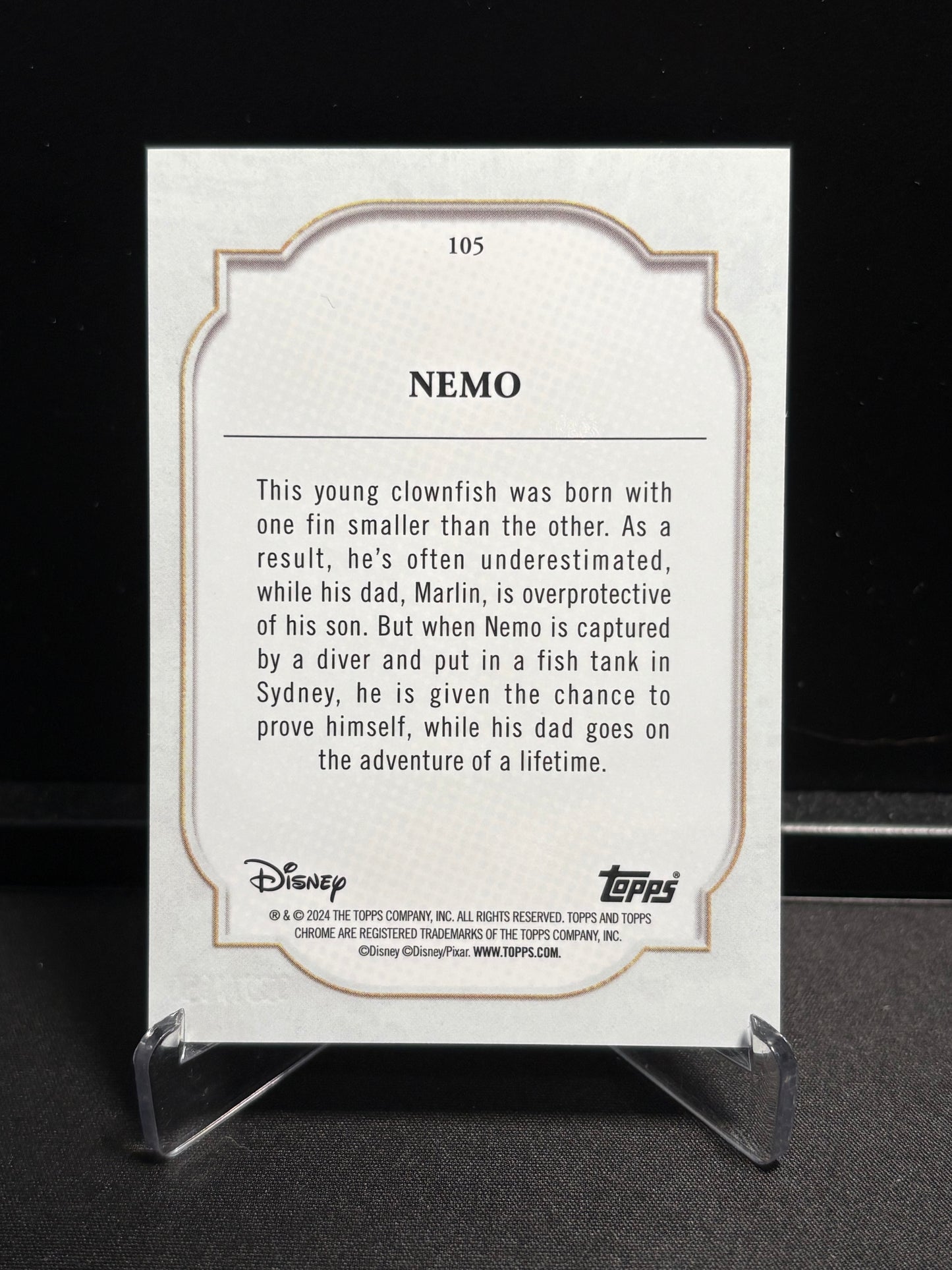 Nemo – 2024 Topps Chrome Disney – Purple Refractor /150 – #105