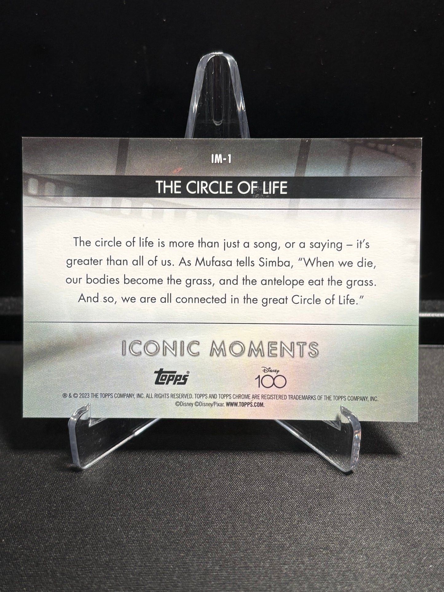 The Circle of Life – Iconic Moments IM-1 – 2023 Topps Chrome Disney 100