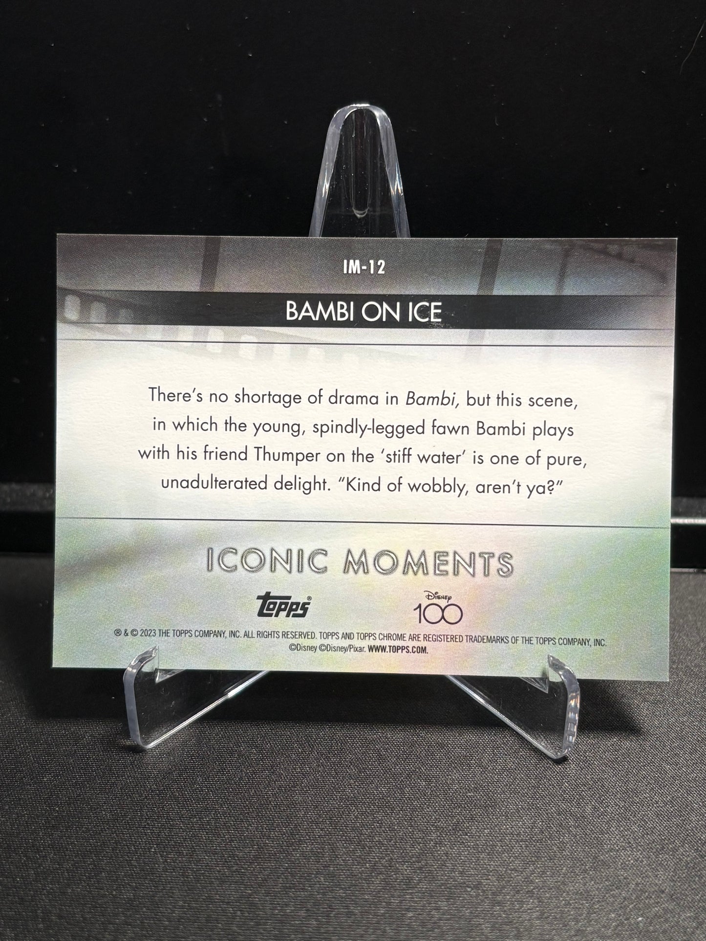 Bambi Topps Chrome Disney 100 2023 "Iconic Moments – Bambi on Ice" IM-12