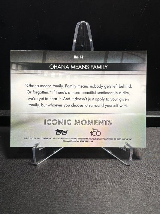 Lilo & Stitch Topps Chrome Disney 100 2023 "Iconic Moments – Ohana Means Family" IM-14