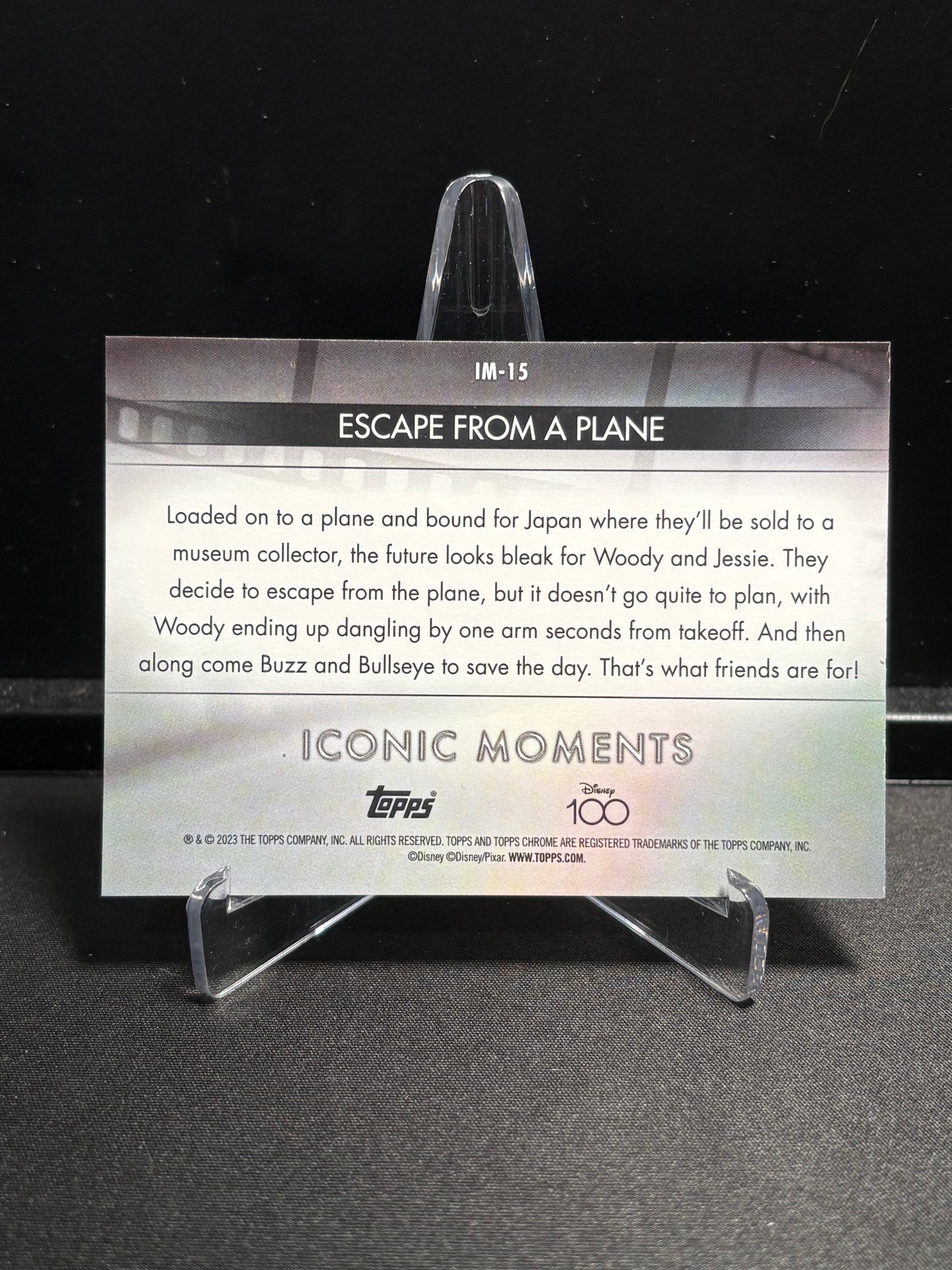 Toy Story 2 Topps Chrome Disney 100 2023 "Iconic Moments – Escape From A Plane" IM-15