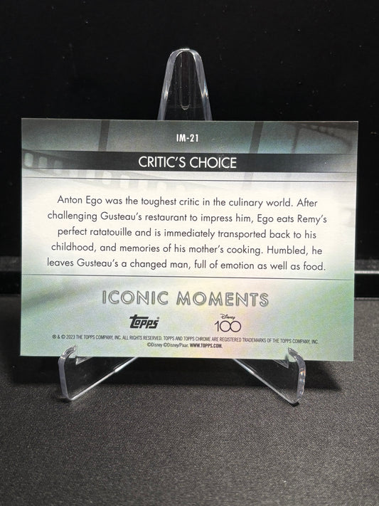 Ratatouille Topps Chrome Disney 100 2023 "Iconic Moments – Critic's Choice" IM-21