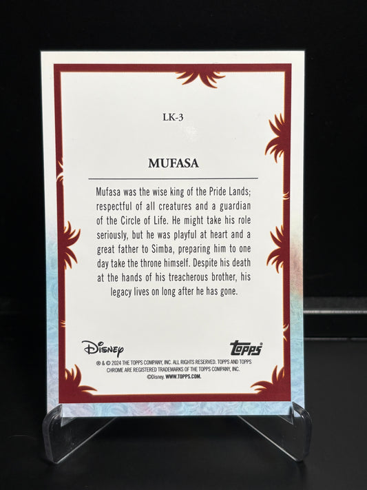 Topps Chrome Disney Le Roi Lion 30 Ans – Mufasa LK-3 | Insert