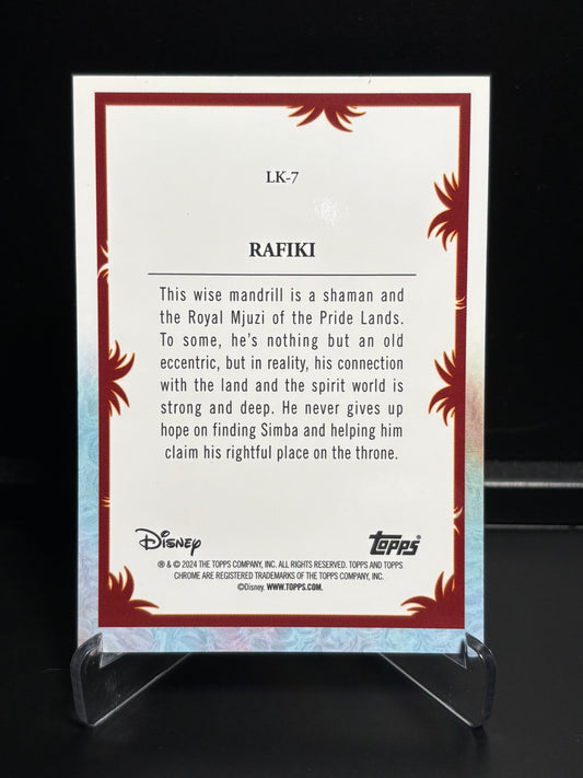Topps Chrome Disney Le Roi Lion 30 Ans – Rafiki LK-7 | Insert