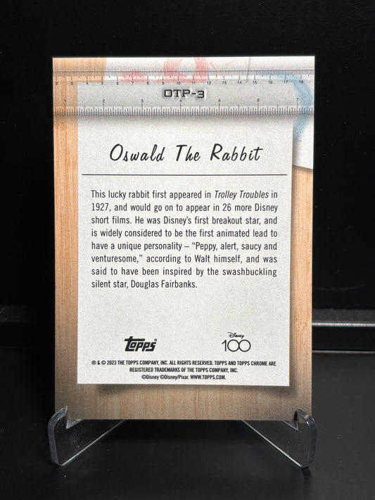 Topps Chrome Disney 100 – Off The Page OTP-3 Oswald the Lucky Rabbit | Insert