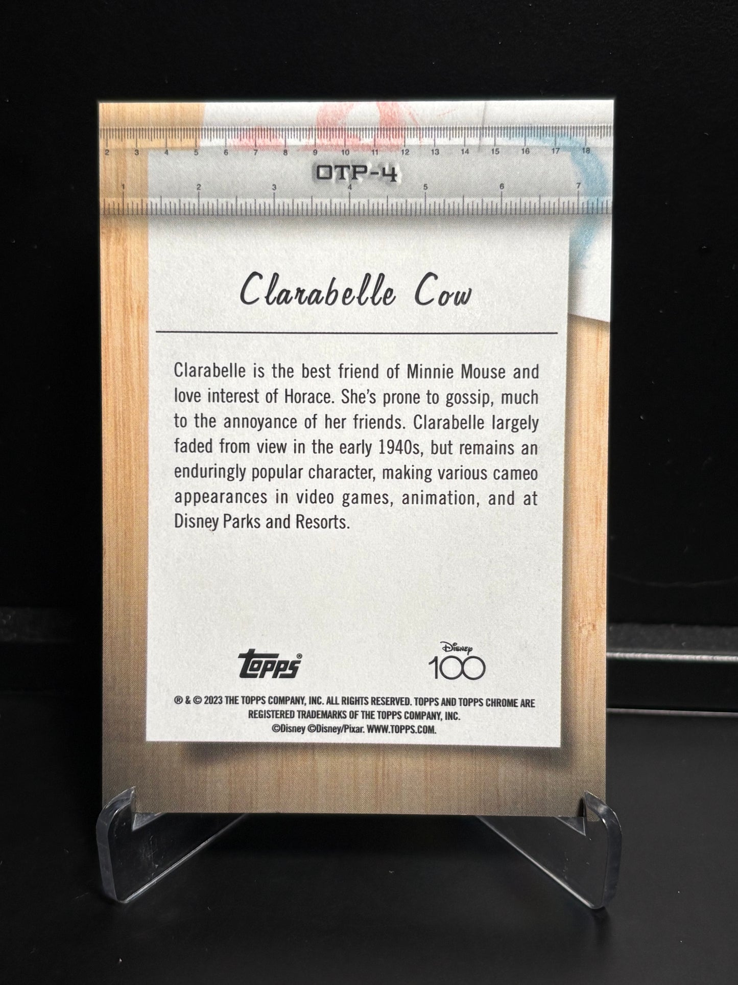 Topps Chrome Disney 100 – Off The Page OTP-4 Clarabelle Cow | Insert