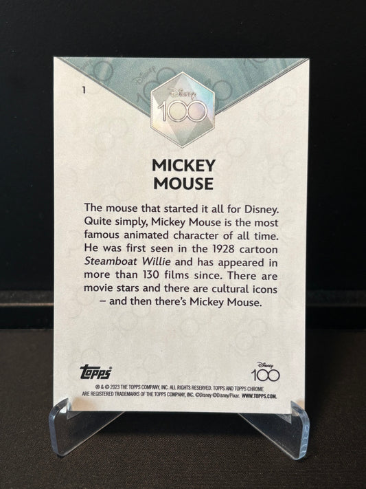 Topps Chrome Disney 100 – Mickey Mouse #1 | Base Card