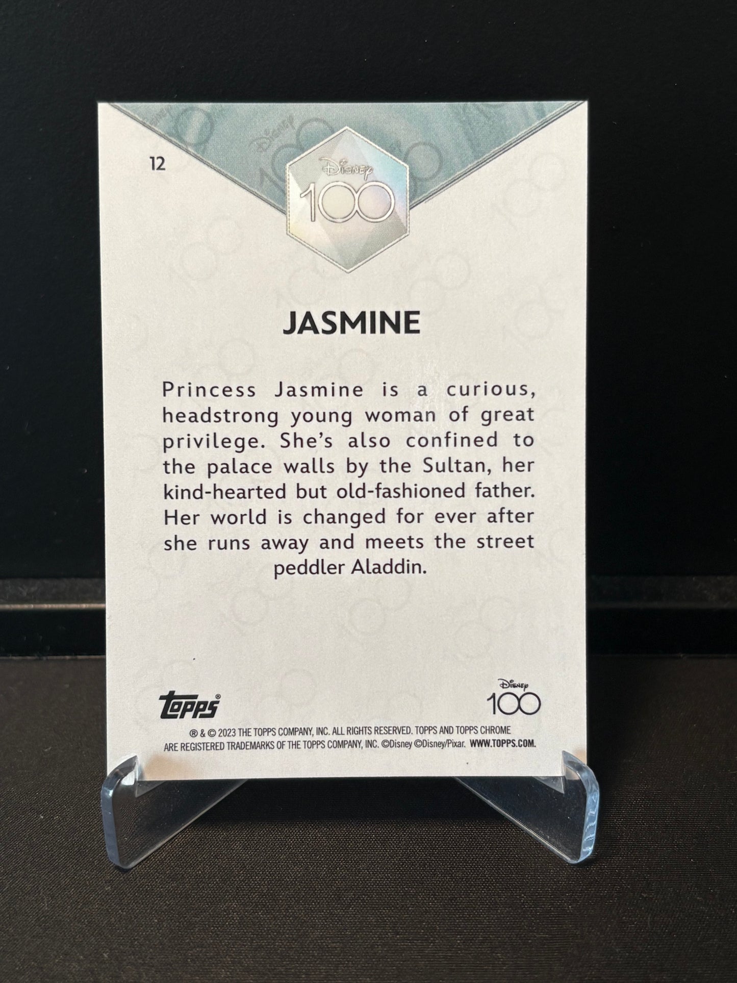 Topps Chrome Disney 100 – Jasmine #12 | Carte Base