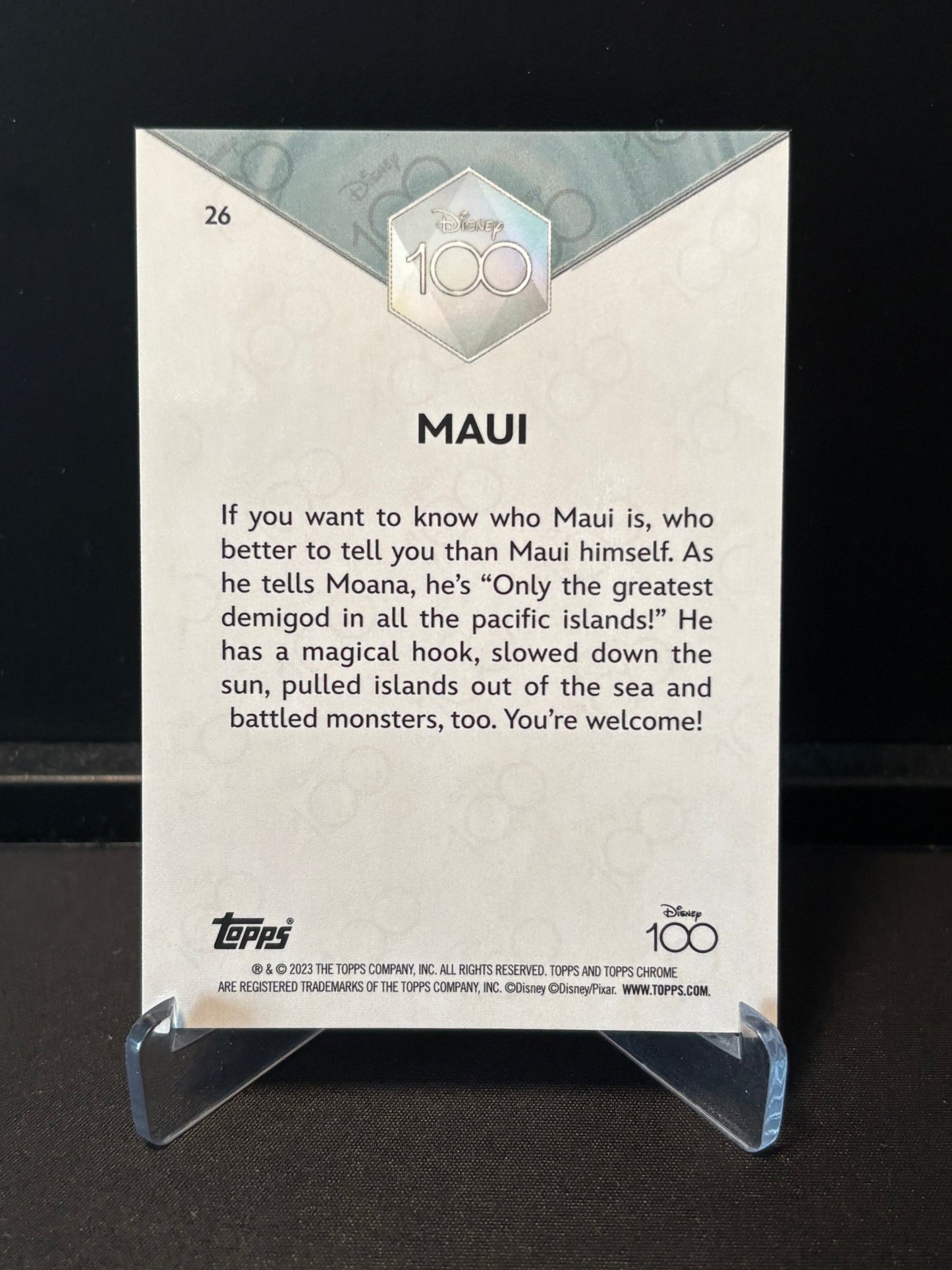 Topps Chrome Disney 100 – Maui #26 | Carte Base