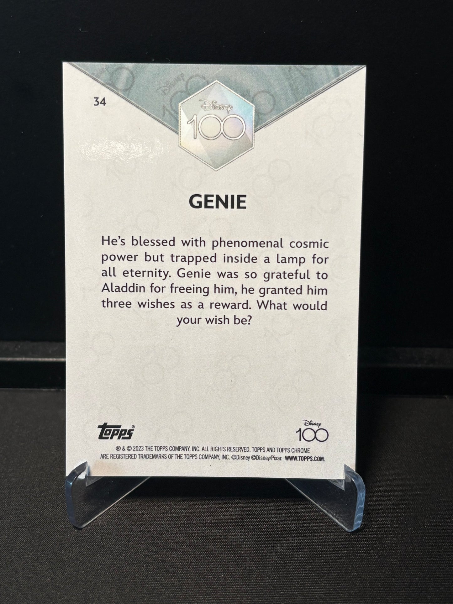 Topps Chrome Disney 100 – Genie #34 | Carte Base