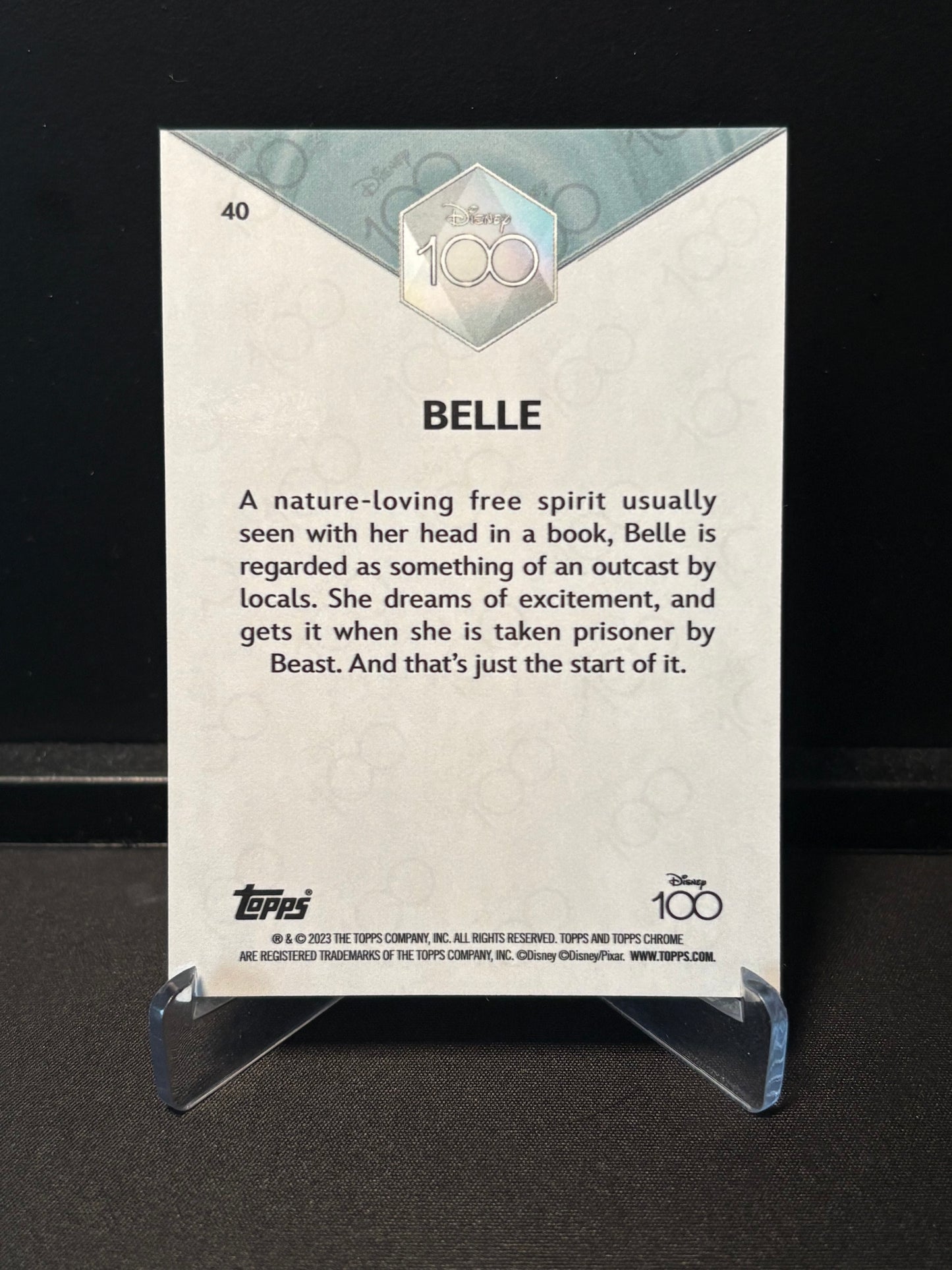 Topps Chrome Disney 100 – Belle #40 | Carte Base